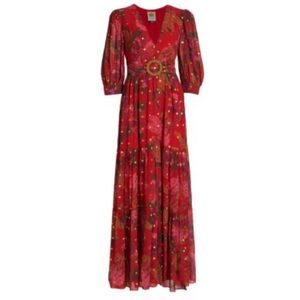 Banana flowers maxi dress